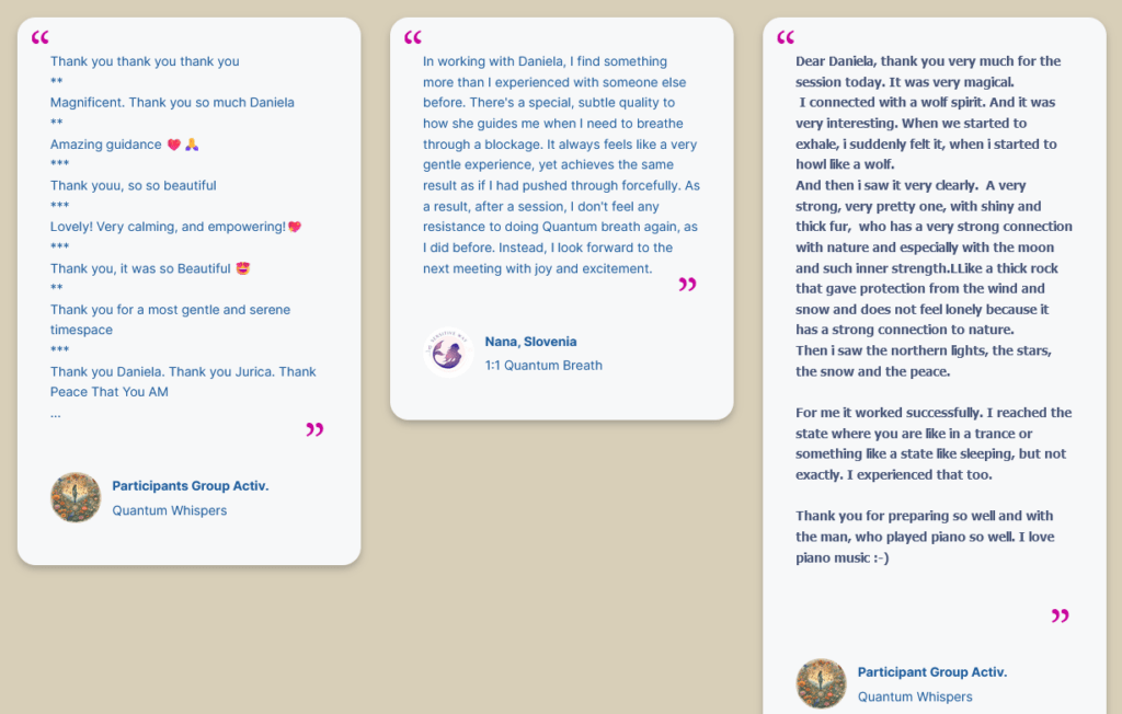 Testimonials Breathwork