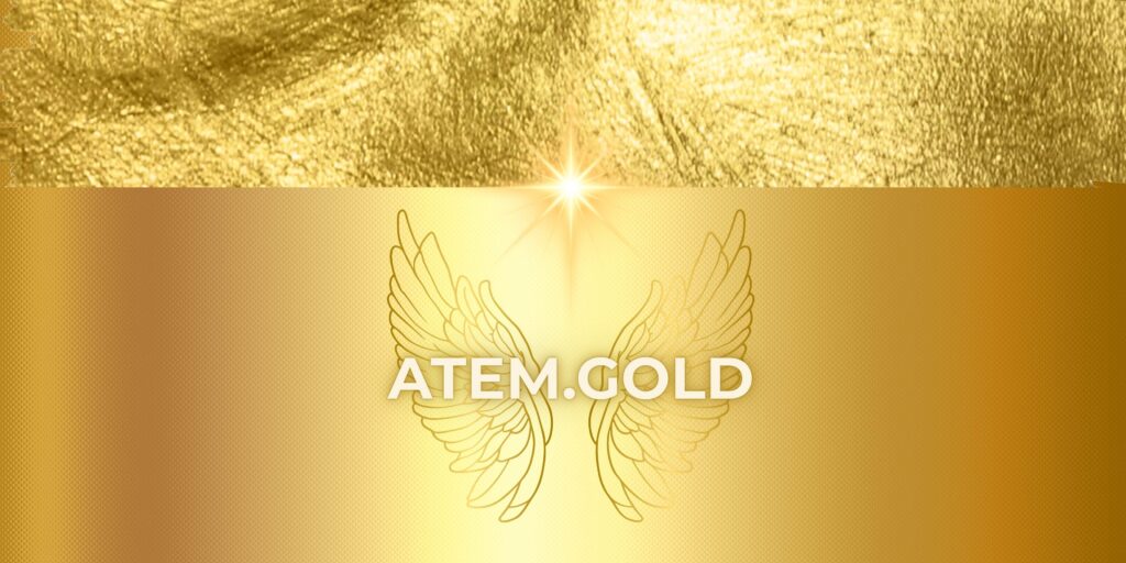 Goldenes Hintergrundbild: ATEM.GOLD - dein Online-Programm für innere Ruhe.